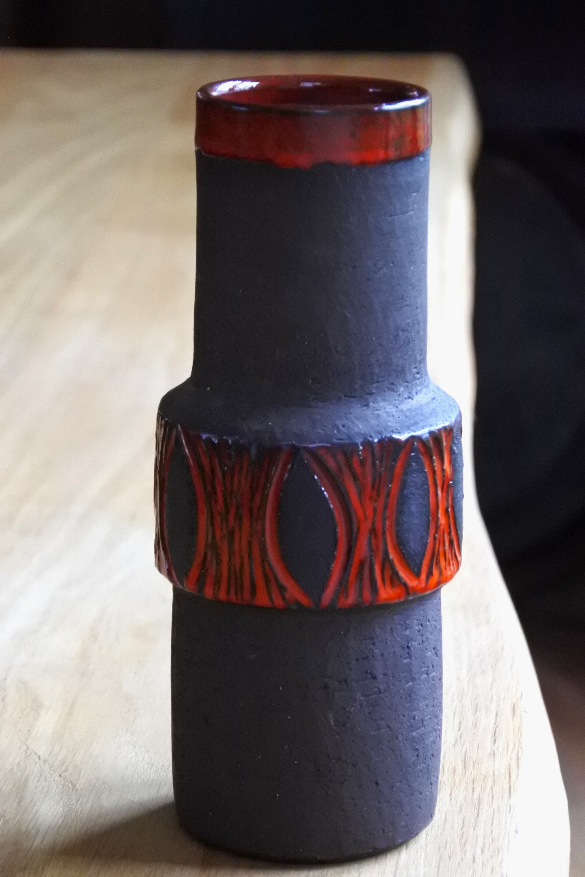 Vintage Løvemose Denmark Keramik vaas