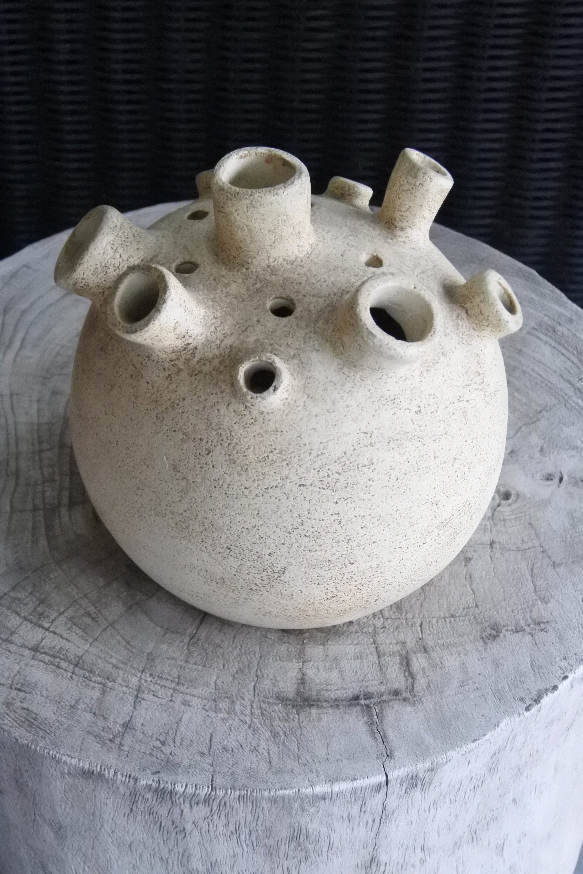 Vintage tulpenvaas naturel