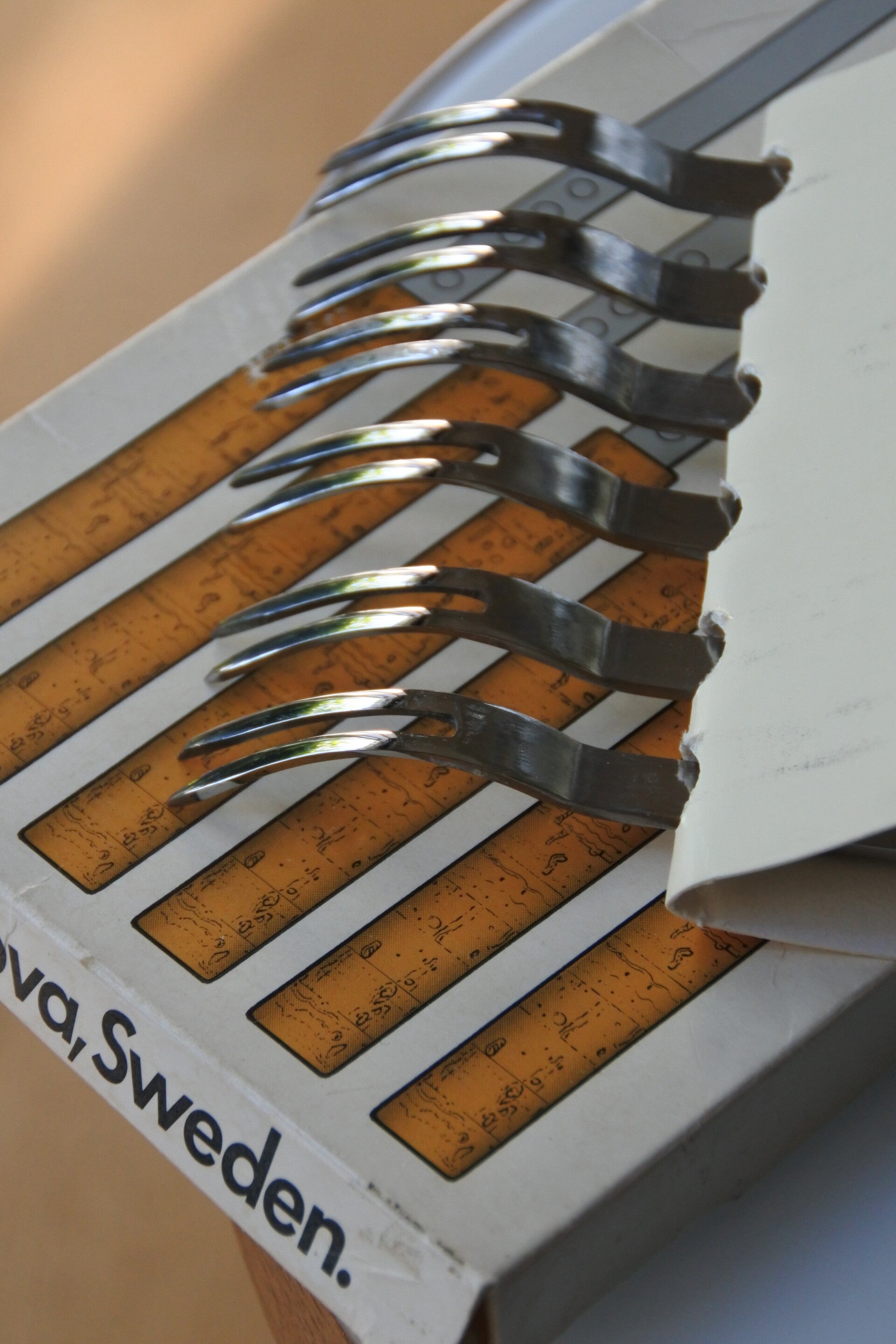 Vintage Boda Nova Sweden fonduevorken set 6 stuks