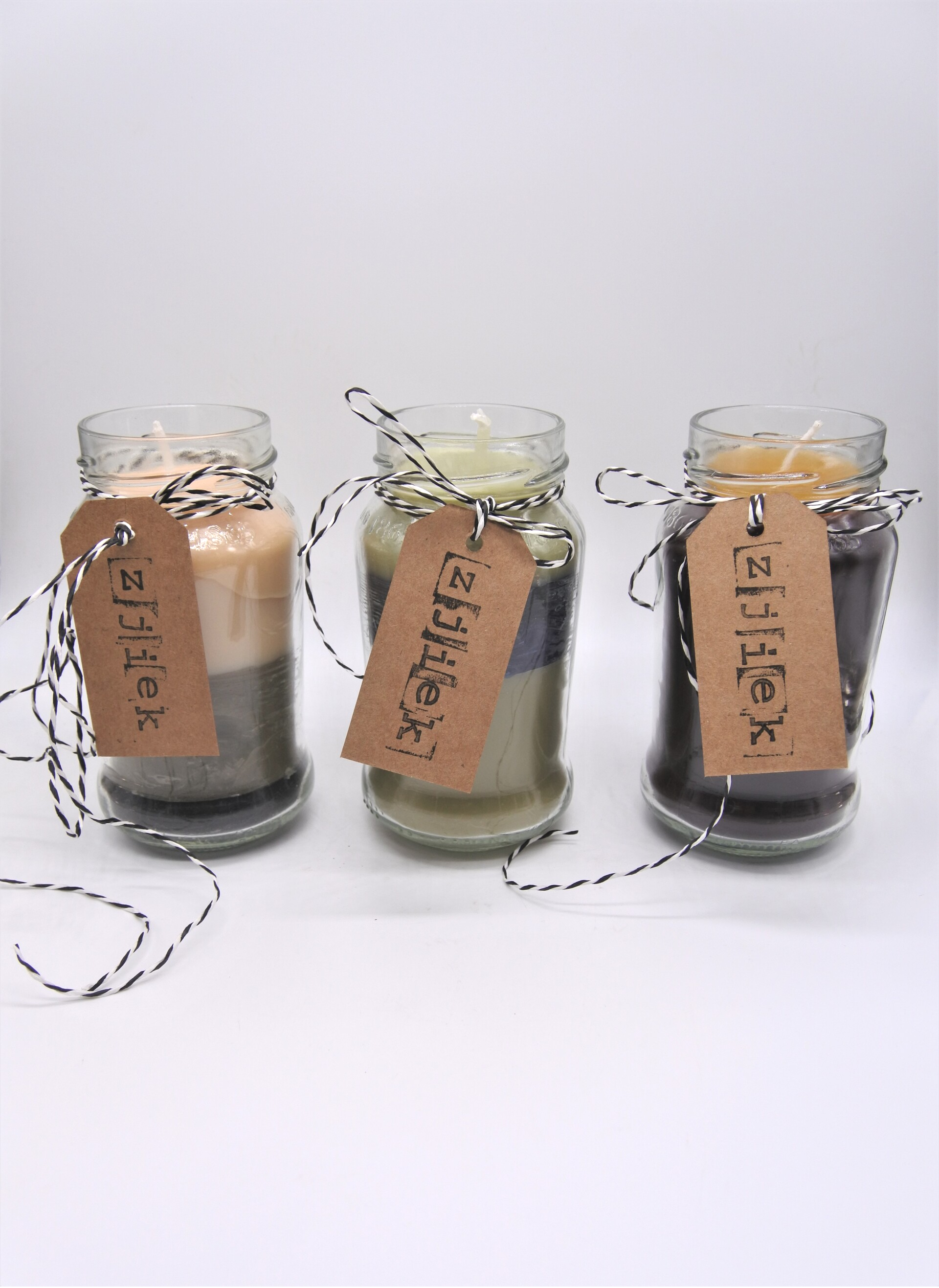 Handgemaakte geurkaarsen in glas