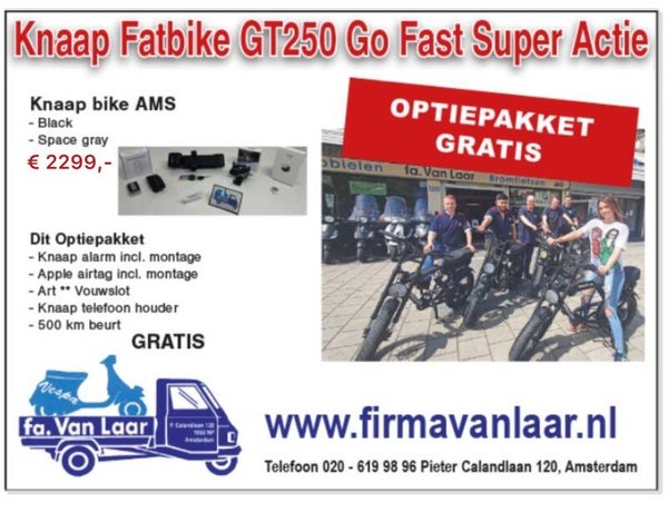 Fatbike Actie op elke nieuwe Fatbike een gratis optiepakket