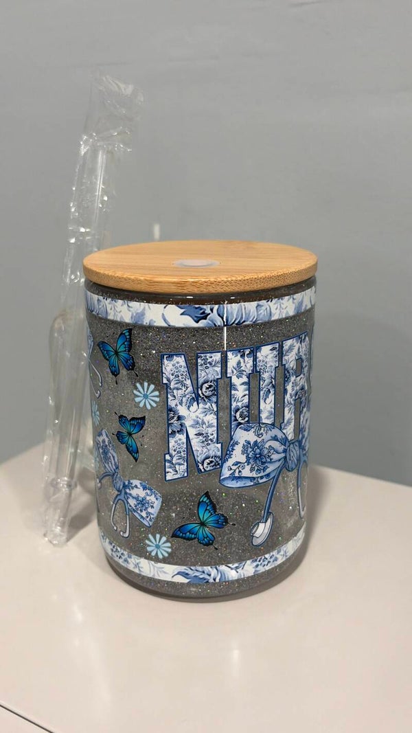 15oz Glass Snowglobe Mug