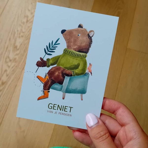 geniet van je pensioen - beer