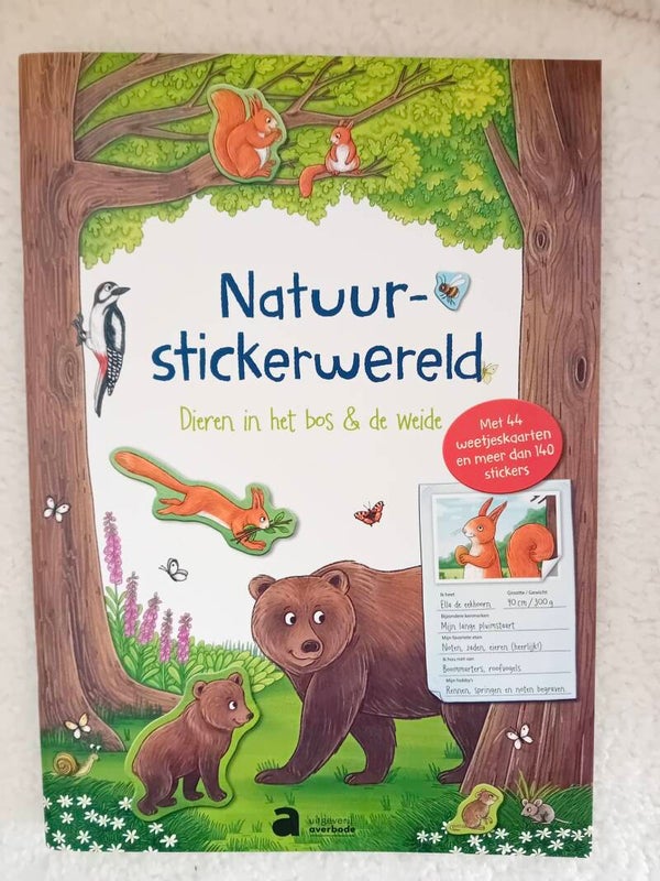 Stickerboek - Dieren in het bos & de weide