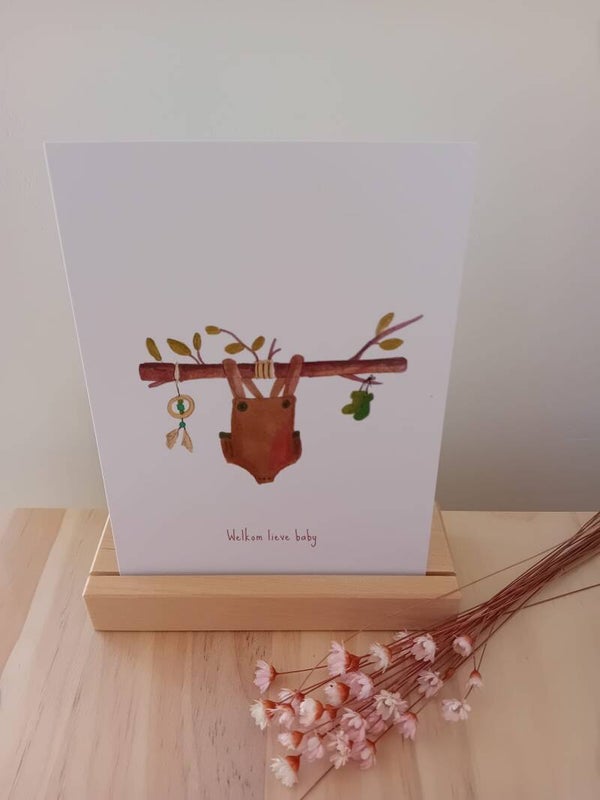 welkom lieve baby - rompertje aan tak