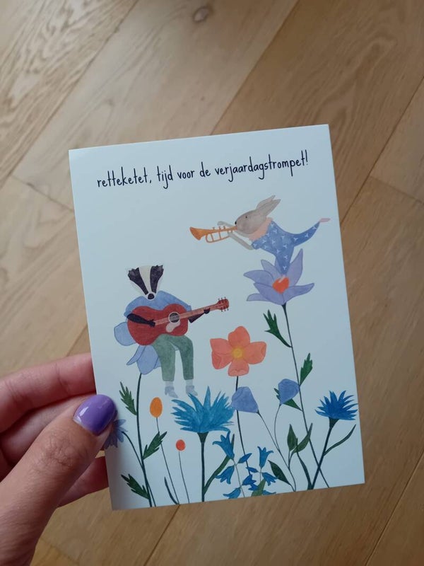 retteketet, tijd voor de verjaardagstrompet!