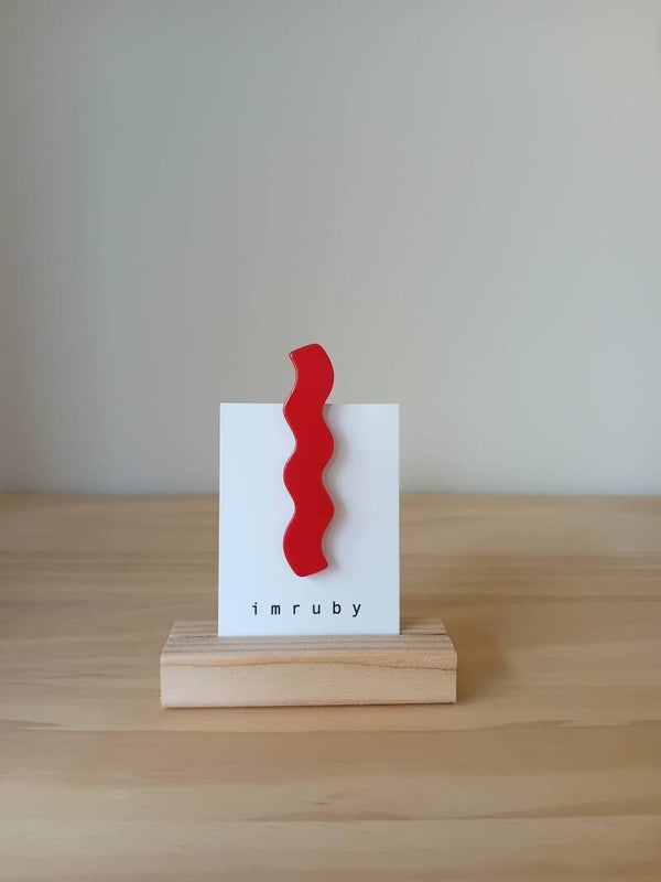 Haarclip wave SUKI - rood