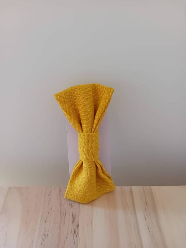 Linnen haarstrik - currygeel