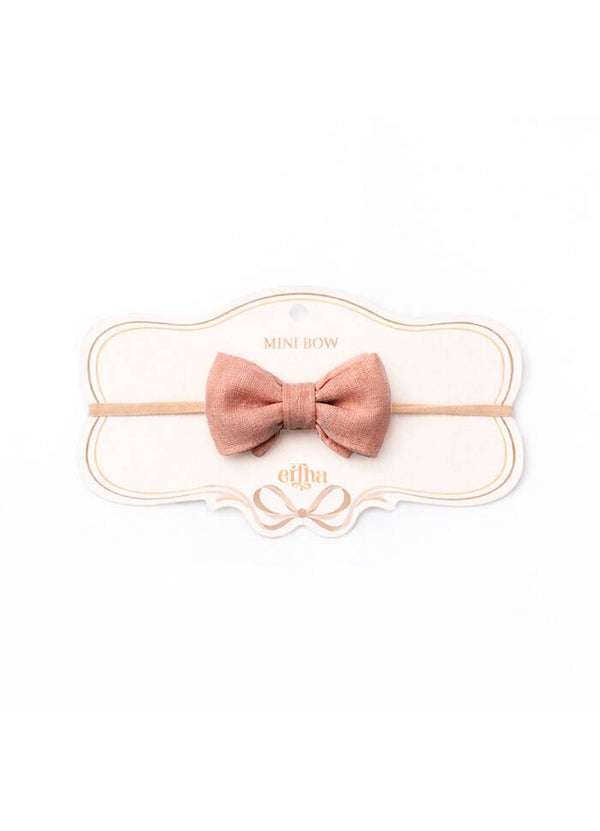 Hoofdband met strikje - clay pink