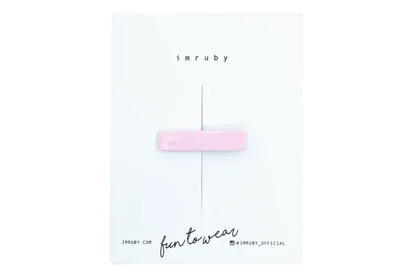 Haarclip staafje ELLE - lichtroze