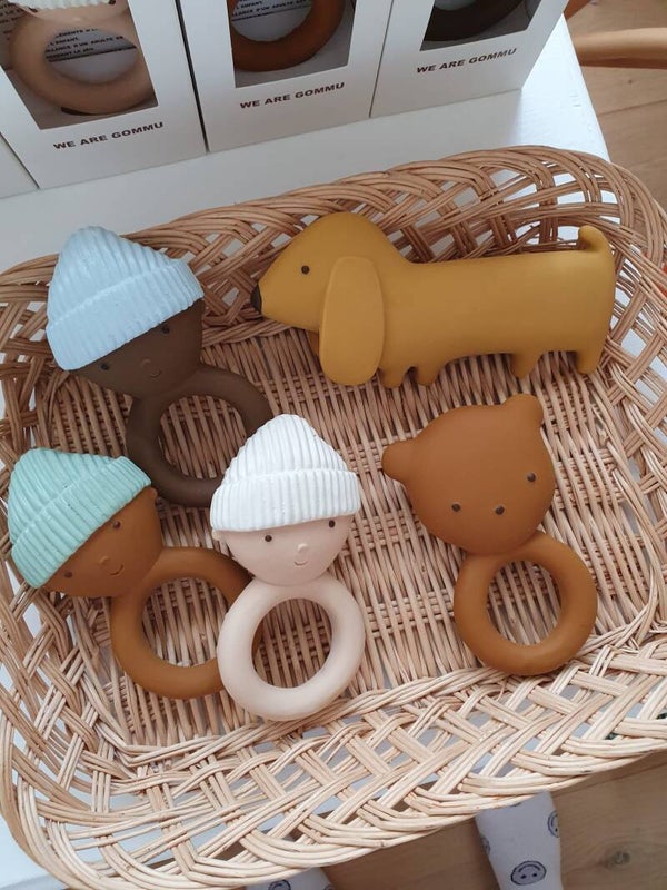 Bijtring baby met muts