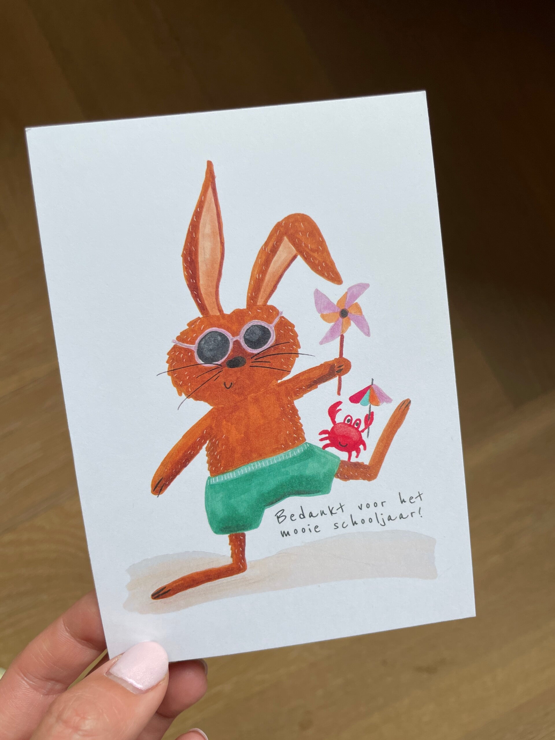 bedankt voor het mooie schooljaar - konijn