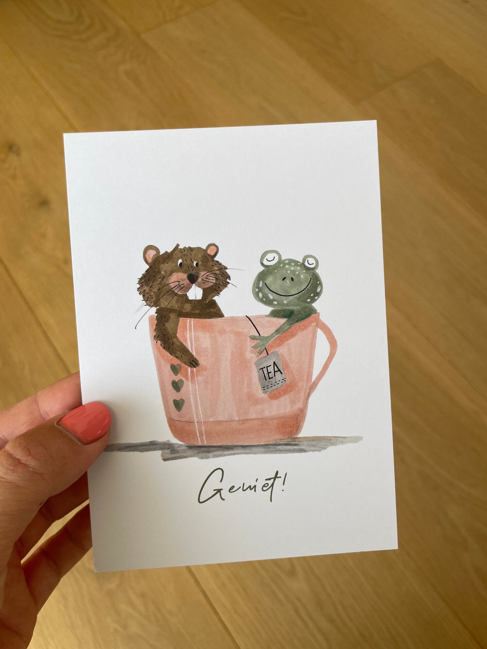 geniet! - bever en kikker