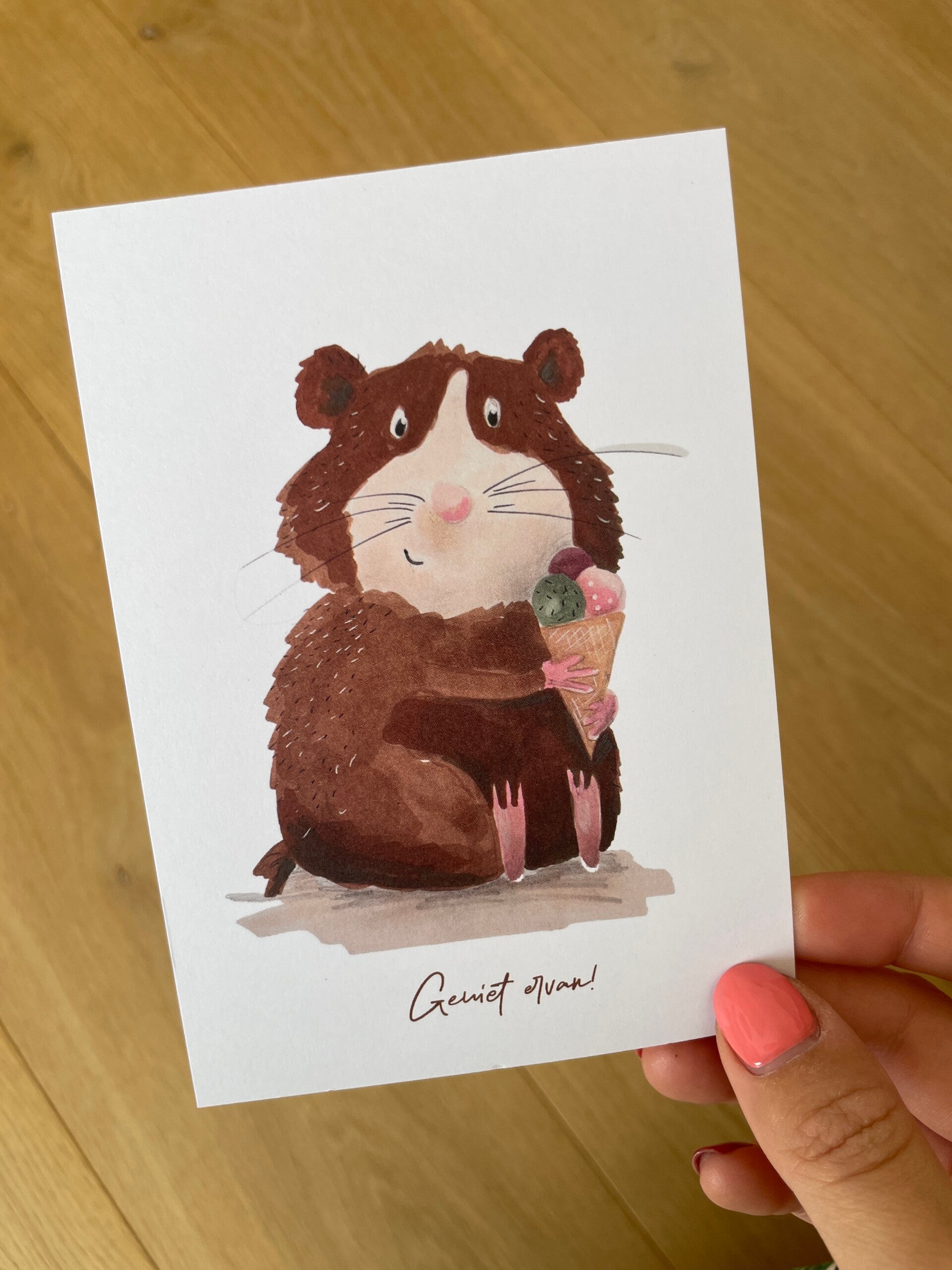 geniet ervan! - hamster met ijsje