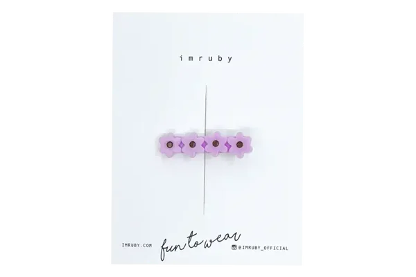 Haarclip bloemetjes ALICE - lila