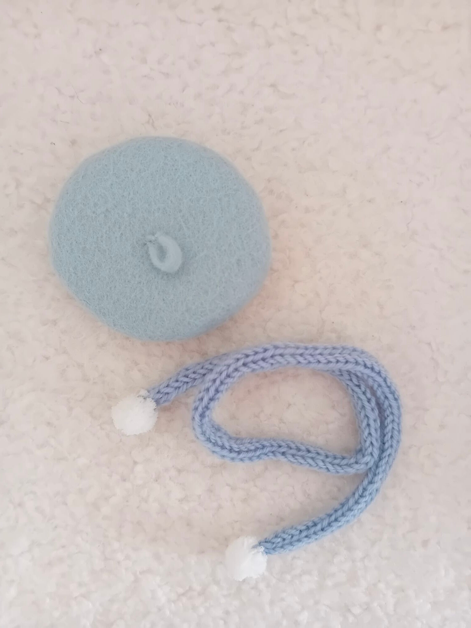 Baret en sjaal - blauw