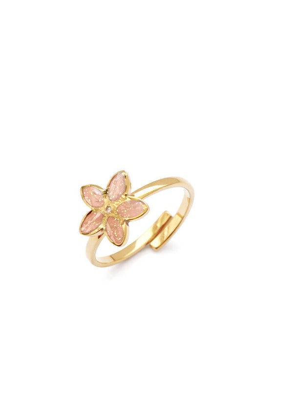 Spin ring - golden flora
