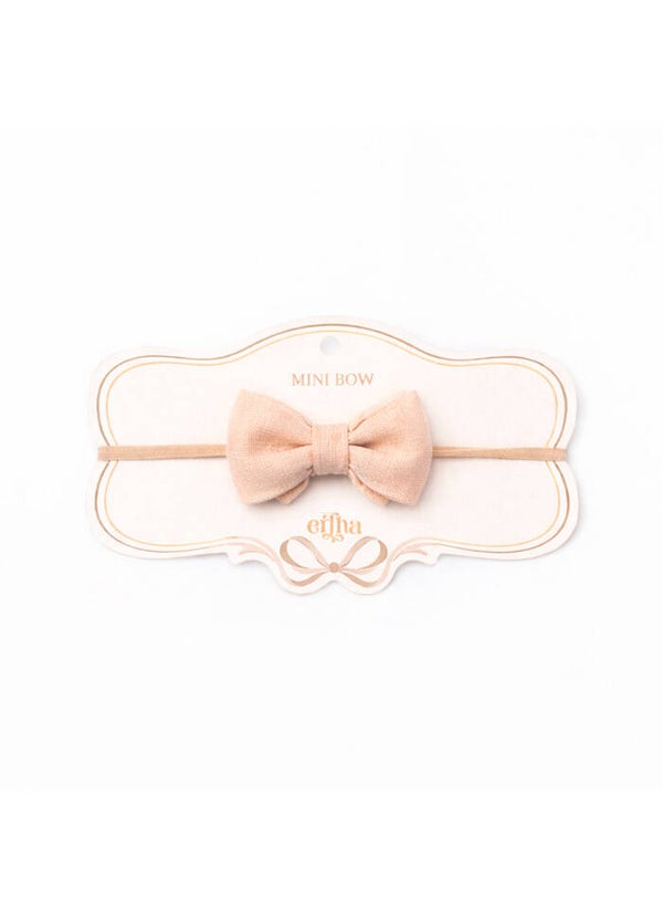 Hoofdband met strikje - soft blush