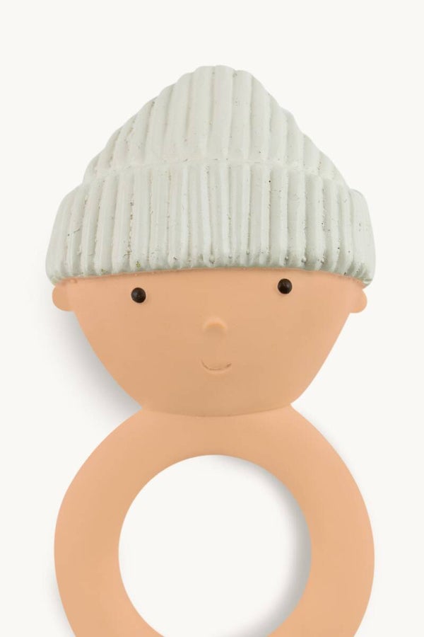 Bijtring baby met muts - VANILLA