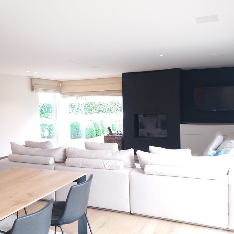 DECA Interieur; eiken bijgebouw; Open haard;Open haard