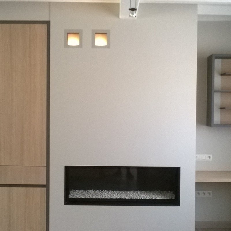 DECA Interieur; eiken bijgebouw; Open haard;Gashaard