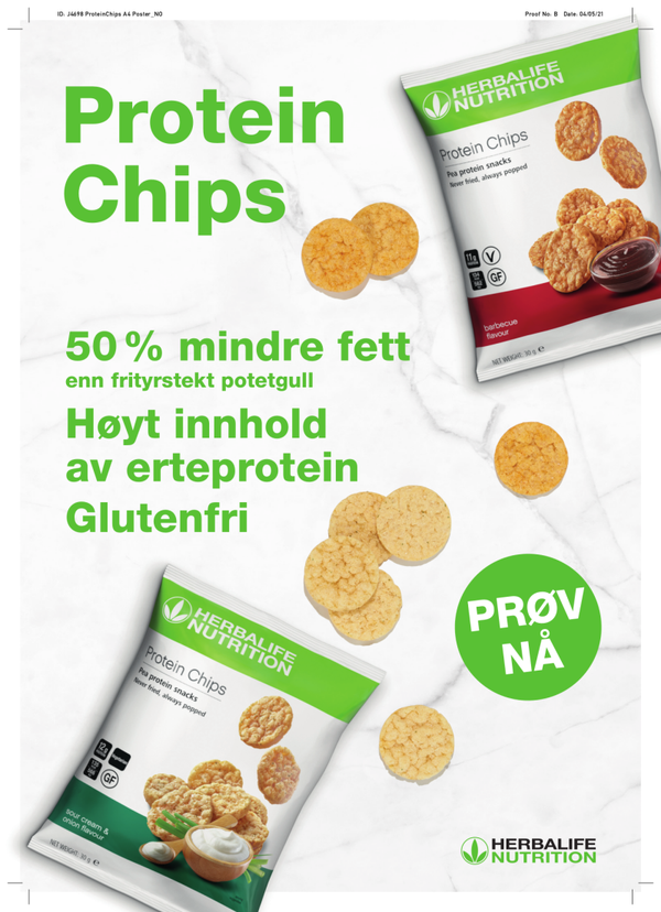 142K - Protein chips - Sourcream & Onion (10 poser av 30 gram)