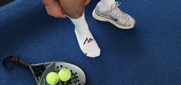 Witte padelsokken