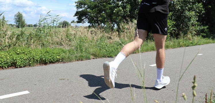 Witte hardloopsokken