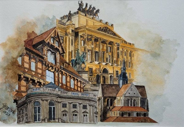 Original Zeichnung - Collage von BS
