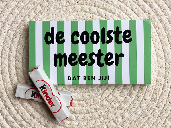 Chocolade juf/meester geschenk