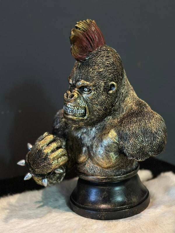 Gorilla - Gorilla Buste - Hanekam - Brons -