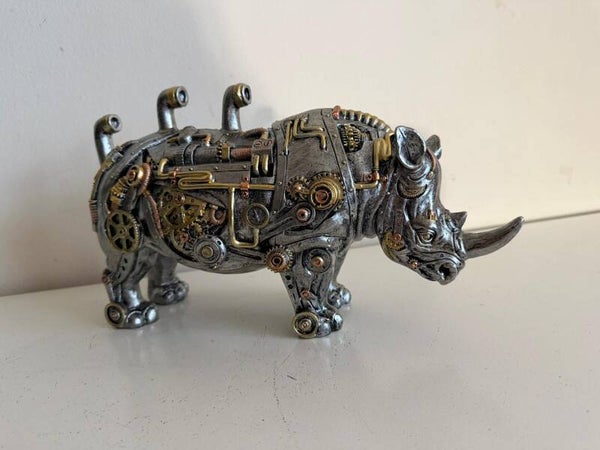 Neushoorn (Steampunk) 32cm lang