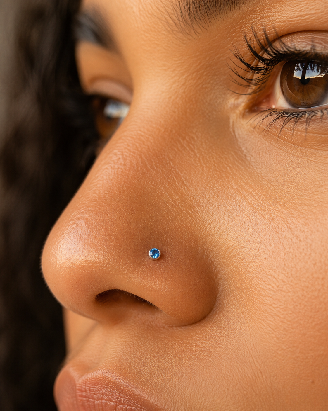Bijoux de nez-Bleu clair-