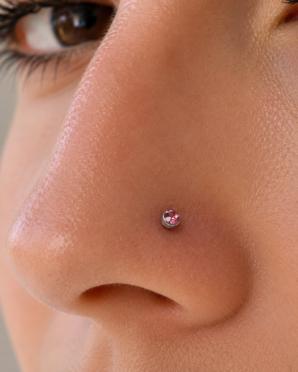 Bijoux de nez -éclat rose-