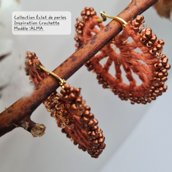 Boucles d'oreilles ALMA-Terracotta-