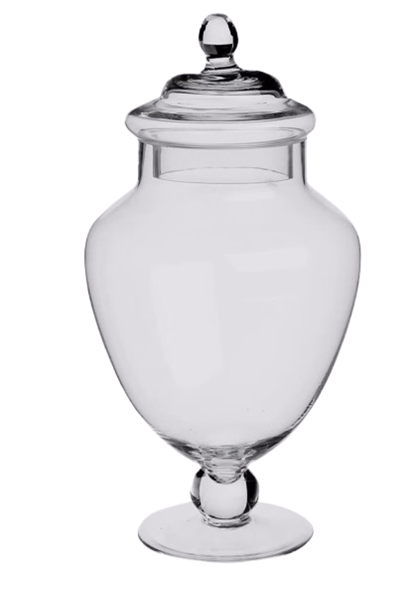 Bonbonnière en verre sur pied 2,1 L