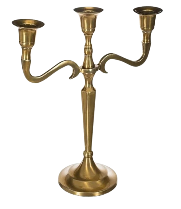 Bougeoir métal doré