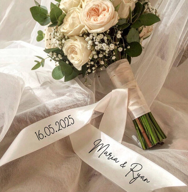 Ruban bouquet personalisé