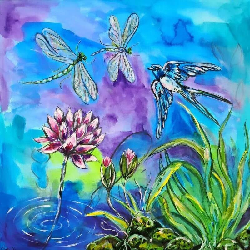 Summers last Flight / Acrylic on canvas / 50 x 50 cm / Price: 170€