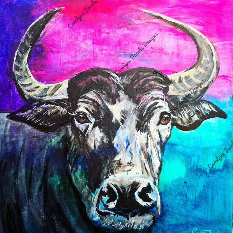 The Cow Art Series / 50 x 50cm / Acrylic on canvas Original artwork Price: 150€