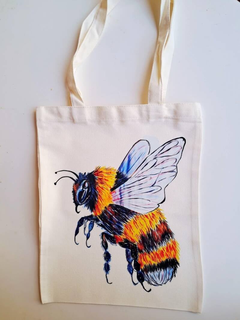 Take my original artwork out of the gallery and into your daily routine. This canvas tote bag features a high-definition reproduction of my vibrant painting  Price at  15€