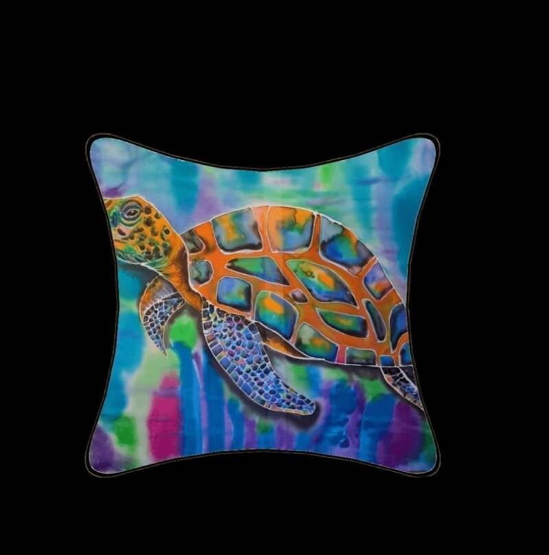 Nature-Inspired Cushion Cover  Add a vibrant pop of colour to your home with this ultra-soft, plush 45x45cm cushion cover featuring original artwork and a hidden zipper (insert not included). Price 20€