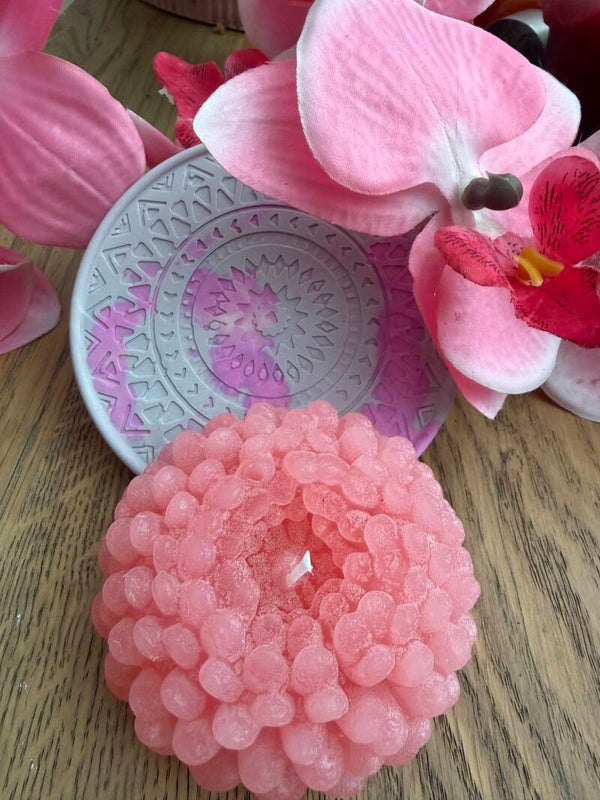 Bloem met schotel
