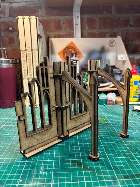 Gotische Ruïne Muurset – 28–32mm Terrain (D&D, TTRPG & Warhammer 40K)