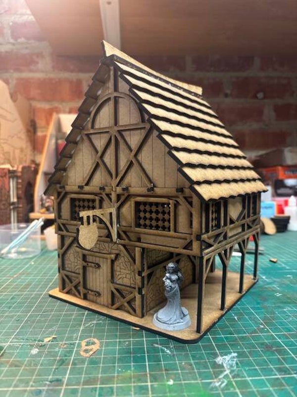 Middeleeuws Vakwerkhuis – 28–32mm TTRPG Terrain