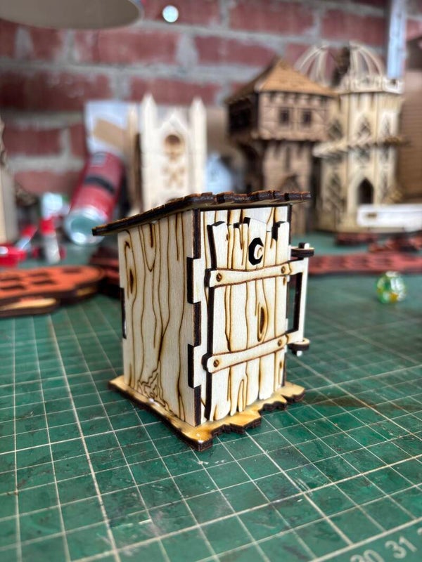 The Outhouse of Shame – Wooden Dice Jail
