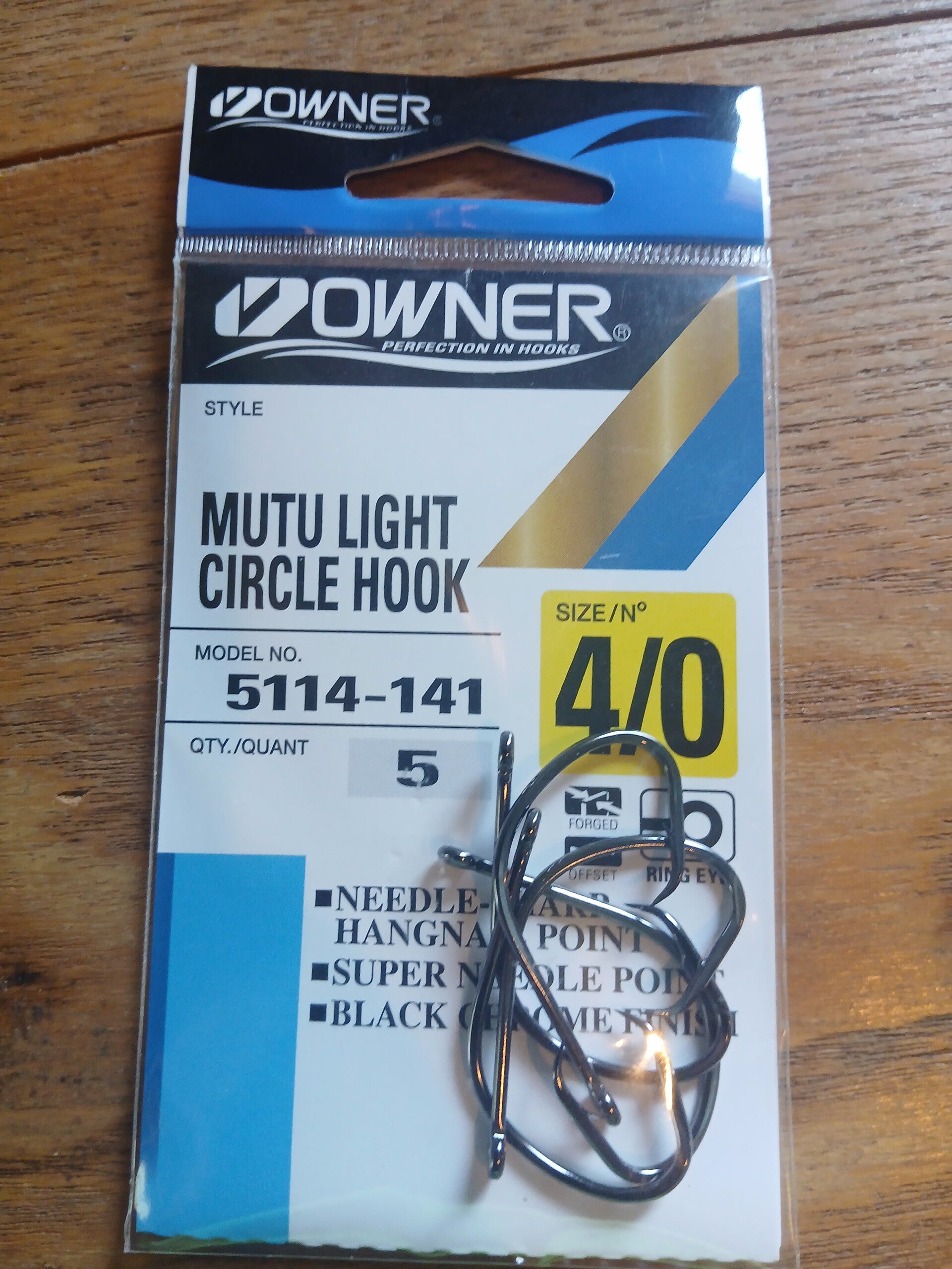 Owner Mutu Light Circle Hook 4/0