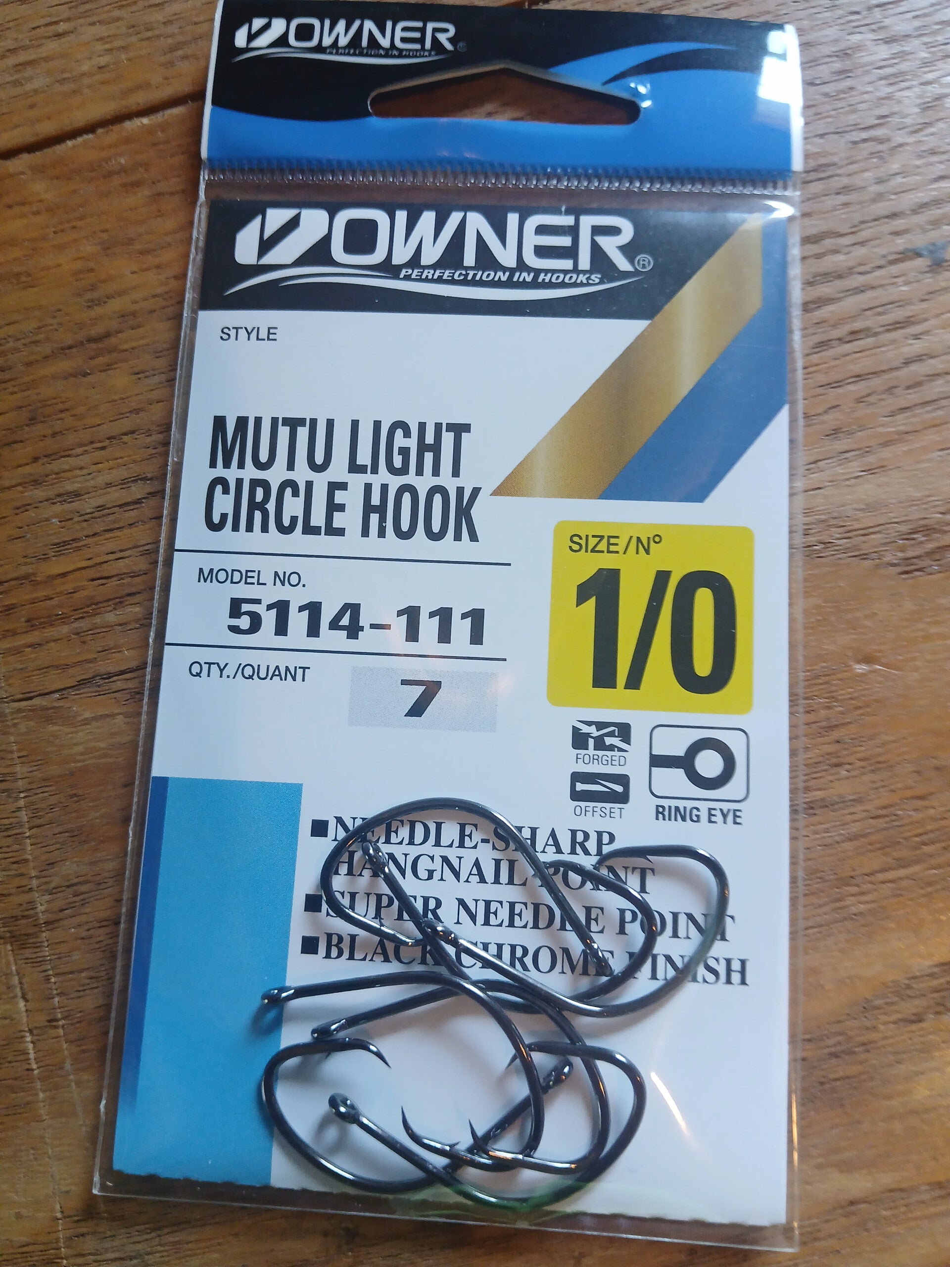 Owner Mutu Light Circle Hook 1/0