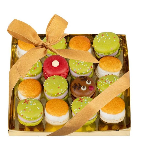 Präsentpackung Macarons weihnachtlich - 10,48€/Stück