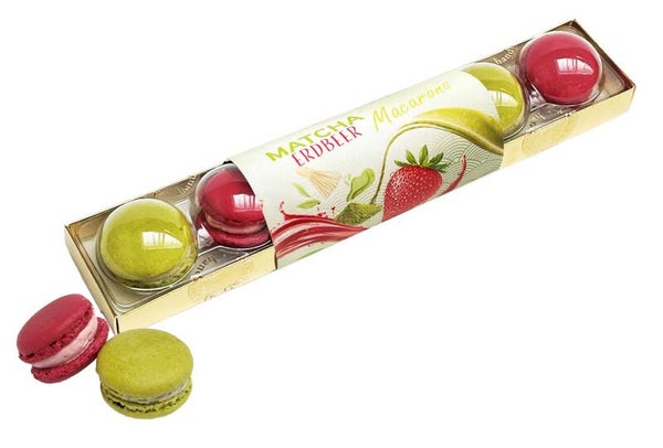 Macarons Matcha & Erdbeer 60g Präsentstange- 4,95€/Stück
